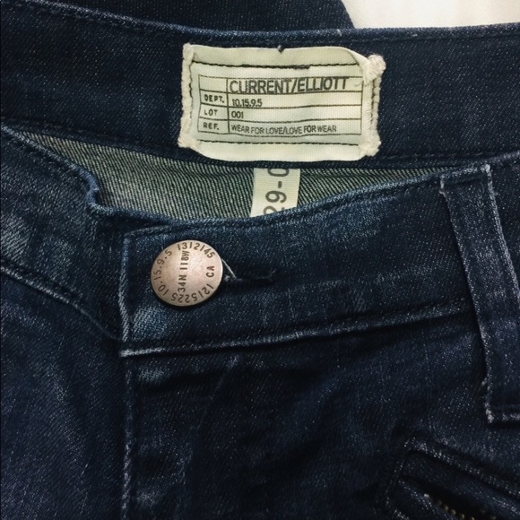 ~Current Elliott "The Silverlake Zip" Skinny Jeans Size 29 Sargent Destroy~ - Picture 8 of 14